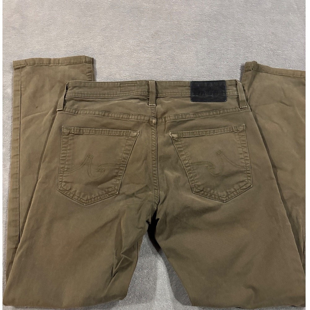 AG Adriano Goldschmied The Matchbox Slim Straight Pants Olive Green Mens